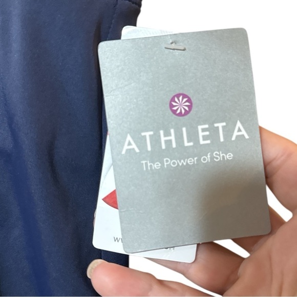 NWT - Athleta Shirred Ruffle Skirt Navy Size L - Picture 4 of 5